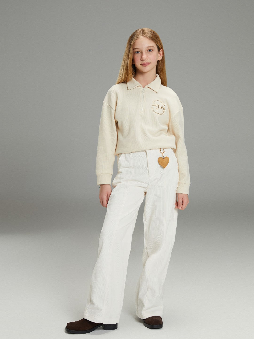 LCW Kids Wideleg Velvet Girls Trousers
