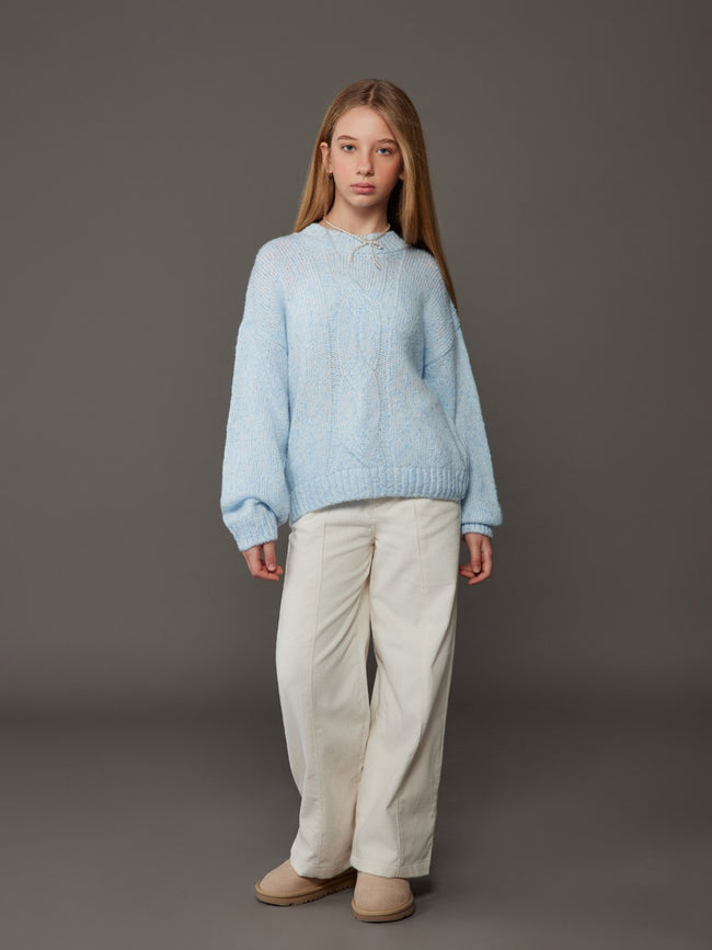 LCW Kids Wideleg Velvet Girls Trousers Main Image