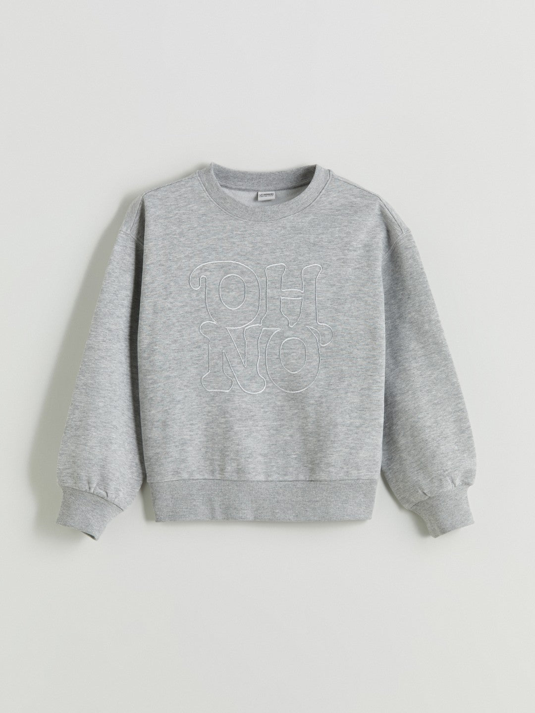 LCW Kids Gray Crew Neck Girls Sweatshirt