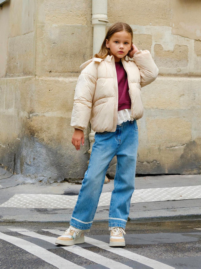 LCW Kids Indigo Adjustable Waist Elastic Girl Jean Pants Hover Image