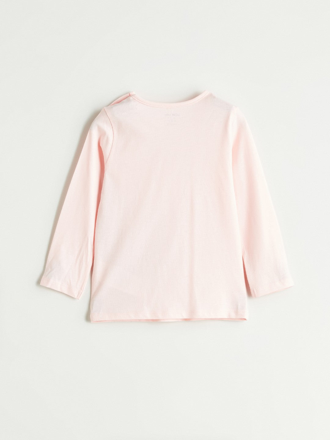 LCW Baby Pink Crew Neck Baby Girl T-Shirt And Sweatpants