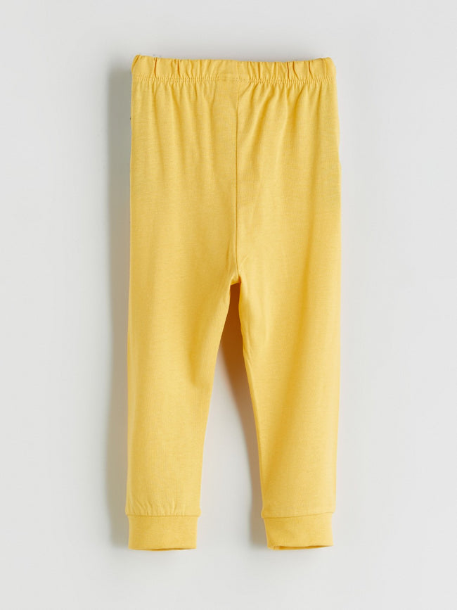 LCW Baby Beige Printed Baby Boy Pajama Set 2-Piece Main Image