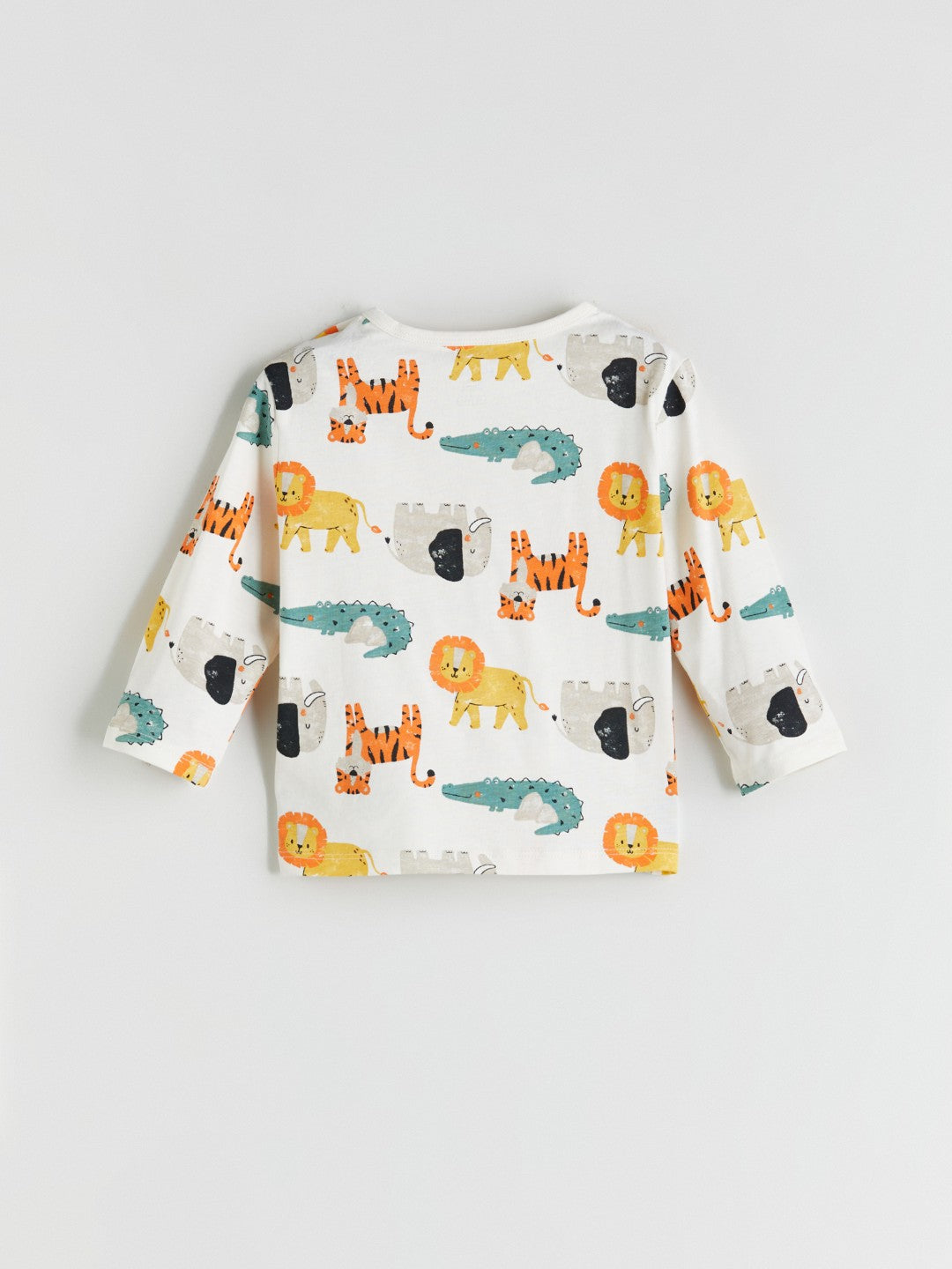 LCW Baby Beige Printed Baby Boy Pajama Set 2-Piece