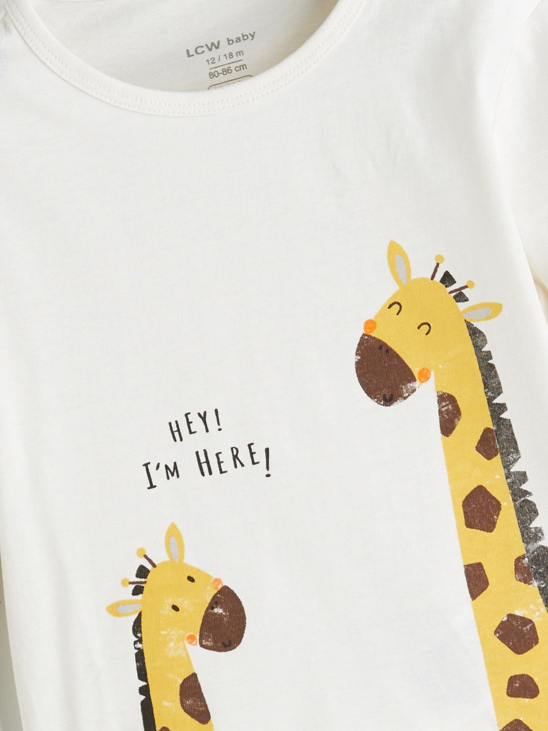 LCW Baby Beige Printed Baby Boy Pajama Set 2-Piece