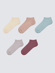 LCW Dream Ecru Women Plain Ankle Socks 5-Pack
