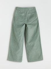 LCW Kids Green Wideleg Girls Velvet Trousers