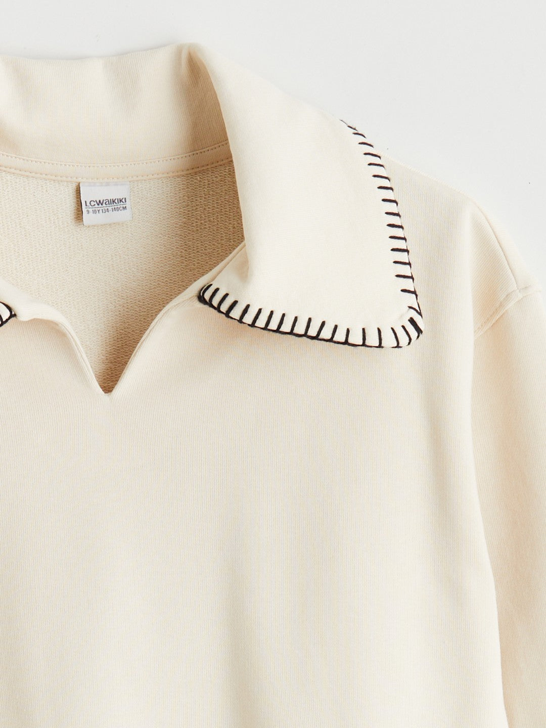 LCW Kids Polo Neck Girls Sweatshirt