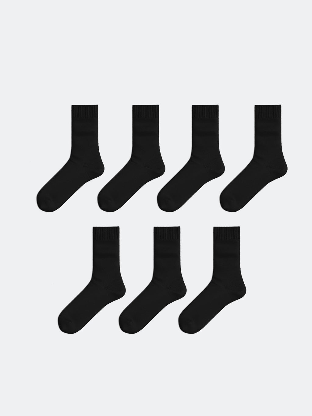 LCW Accessories Black Men Ankle Socks 7-Pack