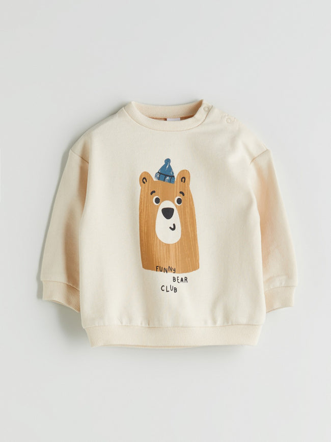 LCW Baby Bear Print Baby Boys Tracksuit Set Main Image