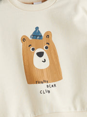 LCW Baby Bear Print Baby Boys Tracksuit Set