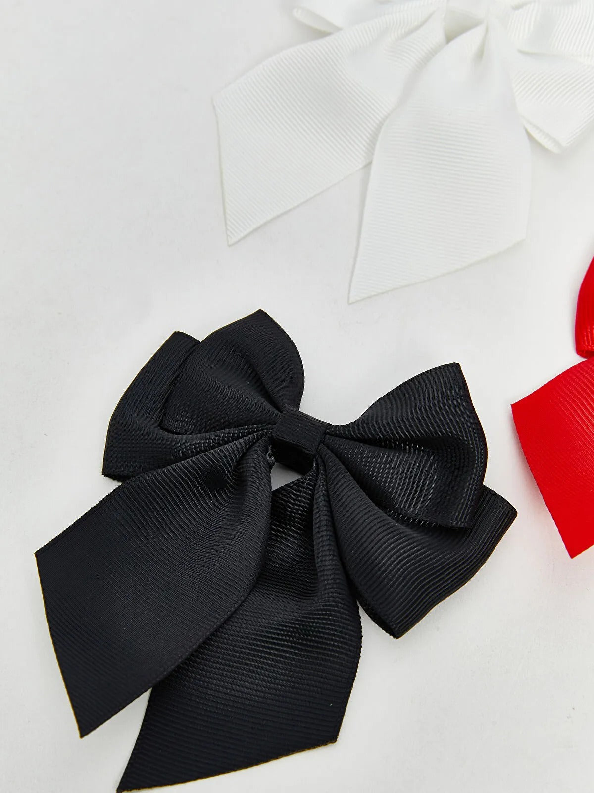 LCW Accessories Red Bow Patterned Baby Girl Hair Clip 3-Pack