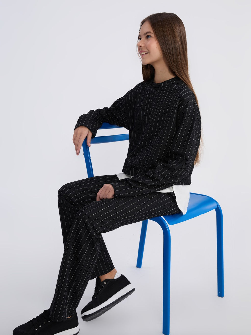 LCW Kids Crew Neck Girls Sweatshirt And Pants