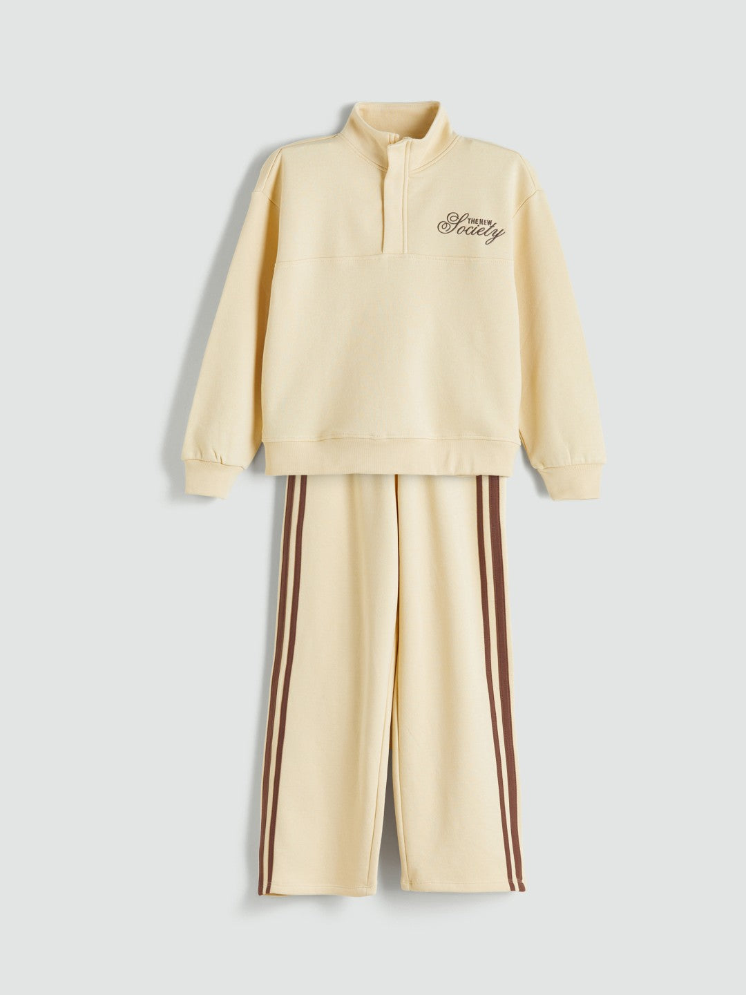 LCW Kids High Collar GirlS Thick Tracksuit Set