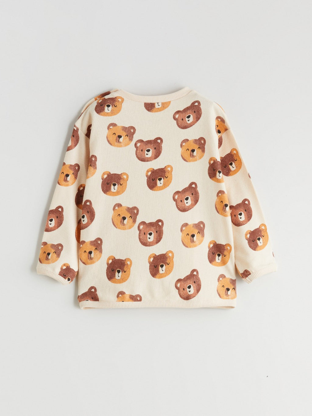 LCW Baby Teddy Bear Printed Baby Boys Sweatshirt And Sweatpants