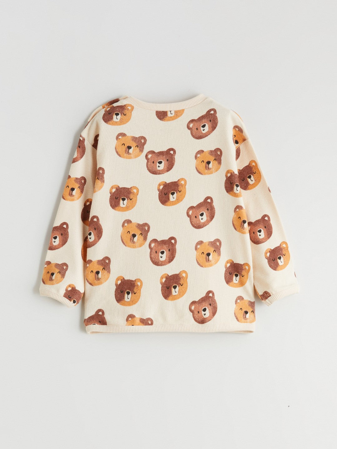 LCW Baby Teddy Bear Printed Baby Boys Sweatshirt And Sweatpants