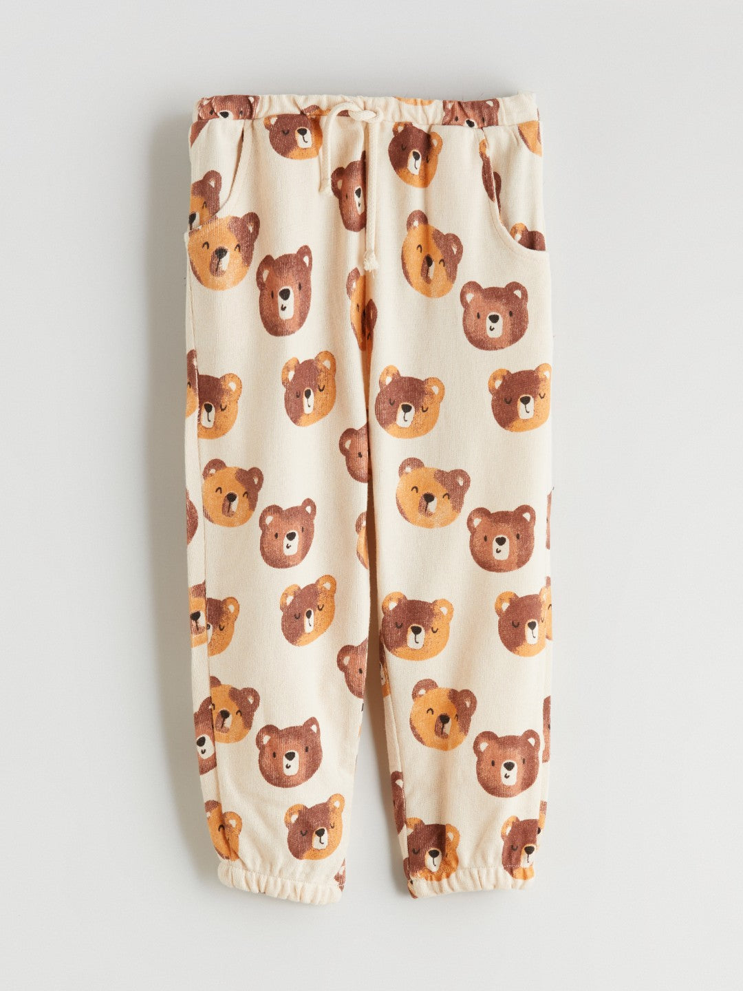 LCW Baby Teddy Bear Printed Baby Boys Sweatshirt And Sweatpants