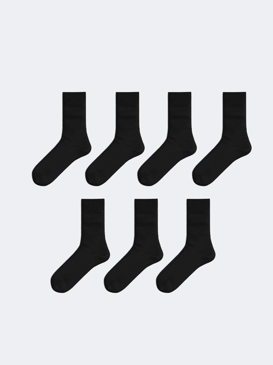 LCW Accessories Black Men Ankle Socks 7-Pack