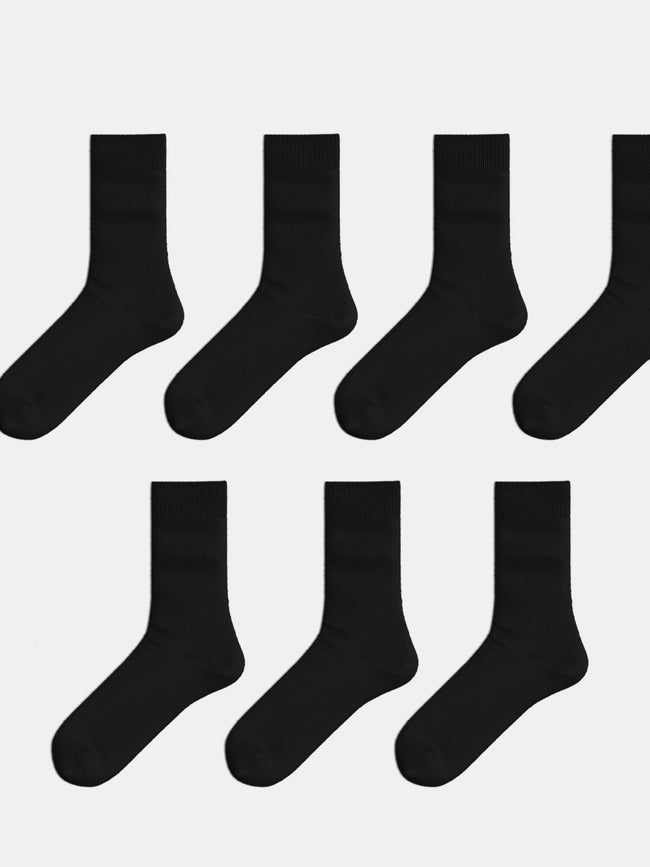 LCW Accessories Black Men Ankle Socks 7-Pack Main Image
