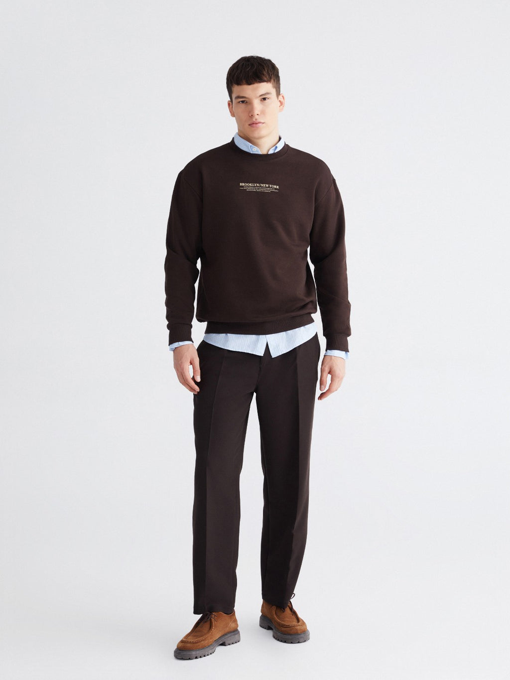 Xside Crew Neck Printed Men Thick Sweatshirt