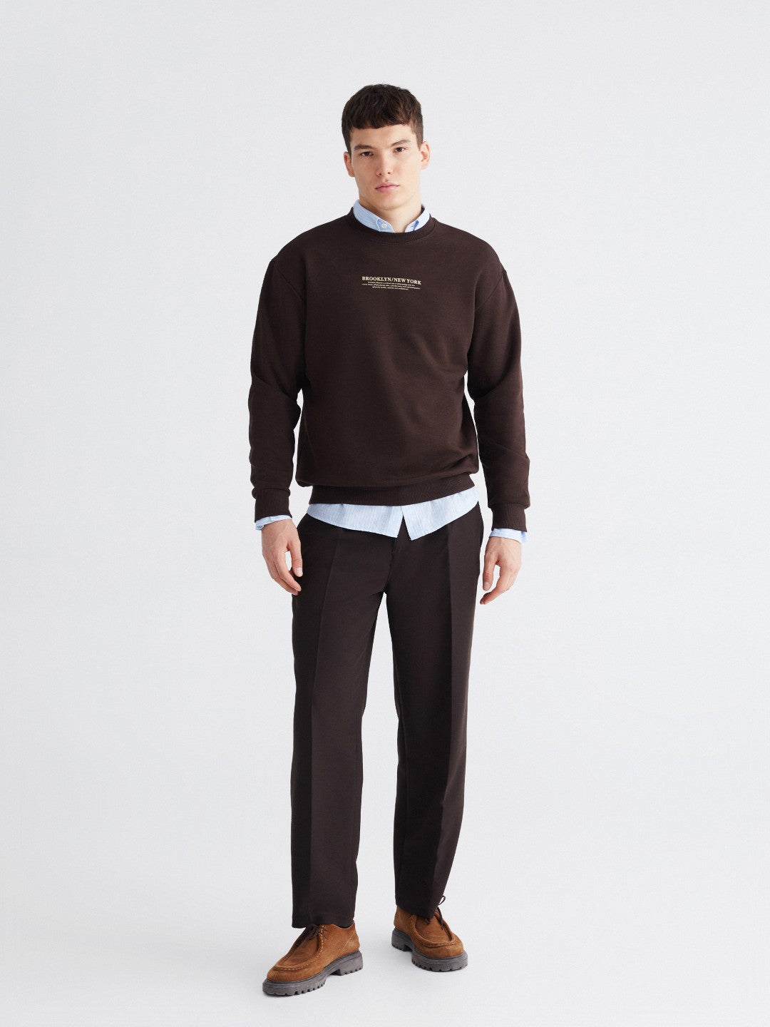 Xside Crew Neck Printed Men Thick Sweatshirt