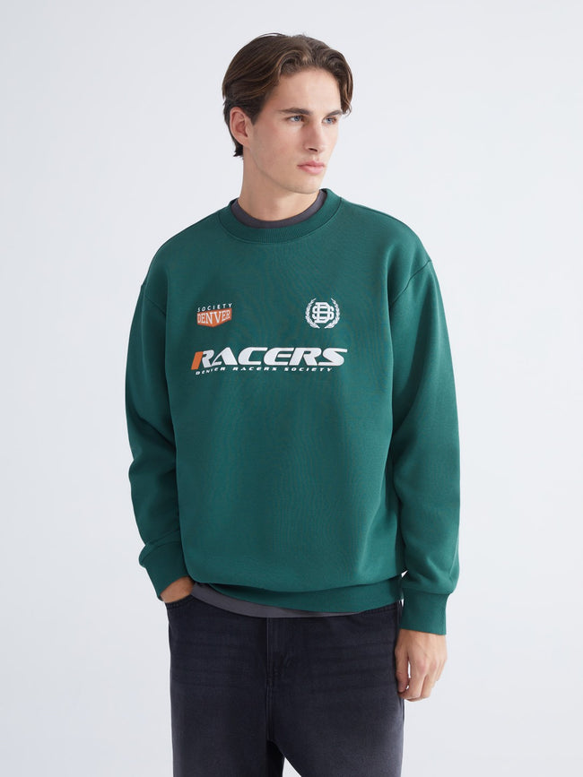 Xside Crew Neck Printed Men Thick Sweatshirt Hover Image