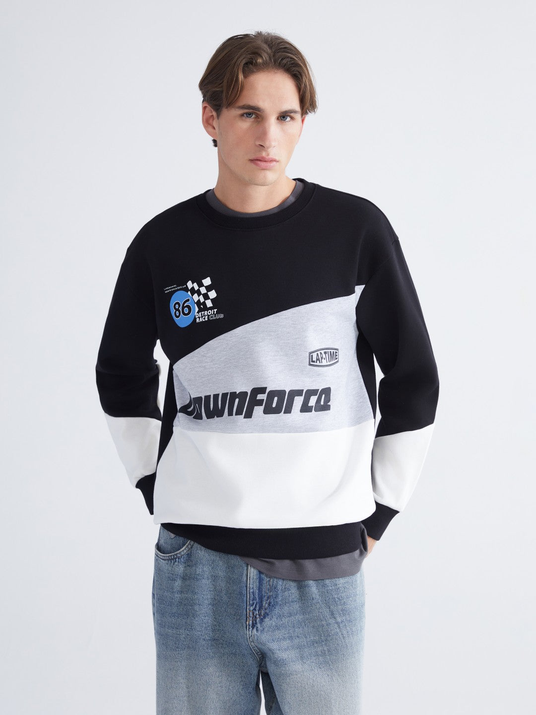 Xside Crew Neck Printed Men Thick Sweatshirt