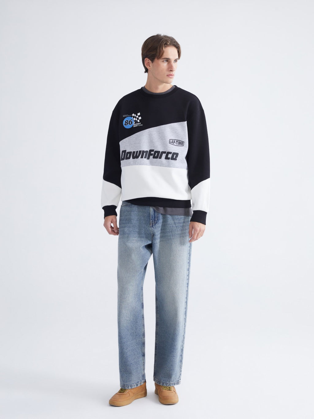 Xside Crew Neck Printed Men Thick Sweatshirt