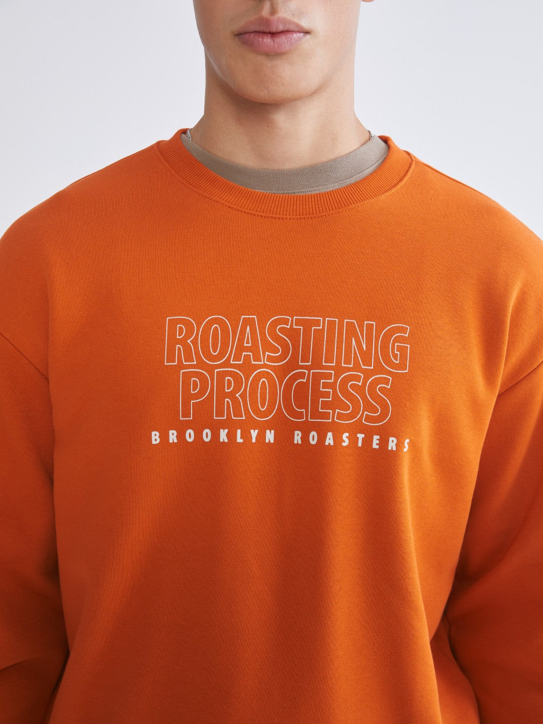 Xside Crew Neck Printed Men Thick Sweatshirt