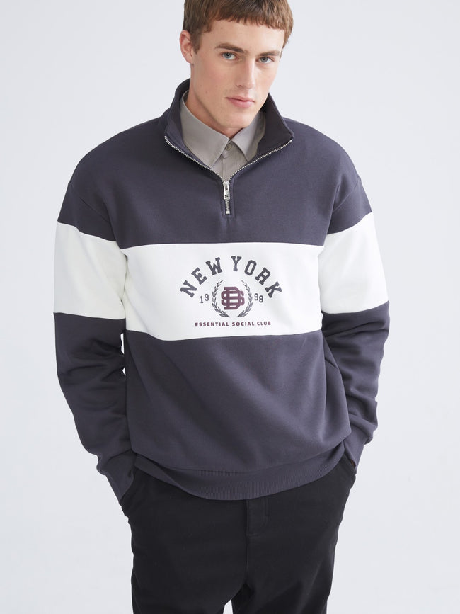Xside Funnel Neck Printed Men Sweatshirt Hover Image