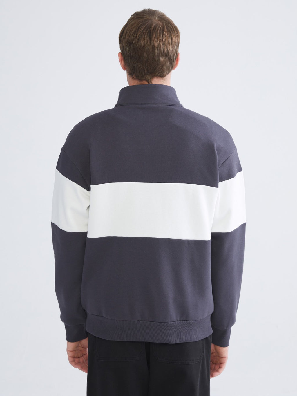 Xside Funnel Neck Printed Men Sweatshirt