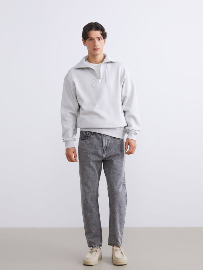 Xside Zippered Funnel Neck Men Thick Sweatshirt Main Image