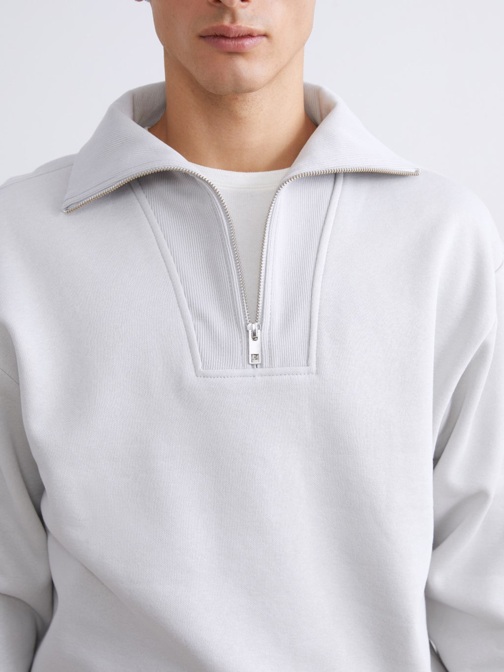 Xside Zippered Funnel Neck Men Thick Sweatshirt
