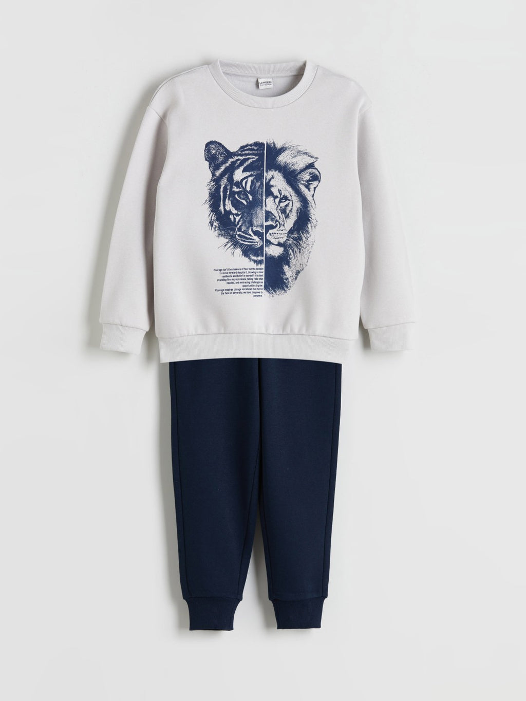 LCW Kids Crew Neck Boys Tracksuit Set