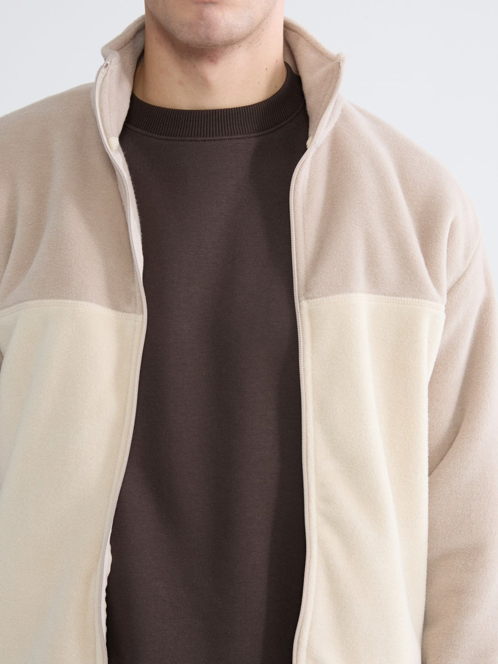 Xside Funnel Neck Polar Men Zippered Sweatshirt