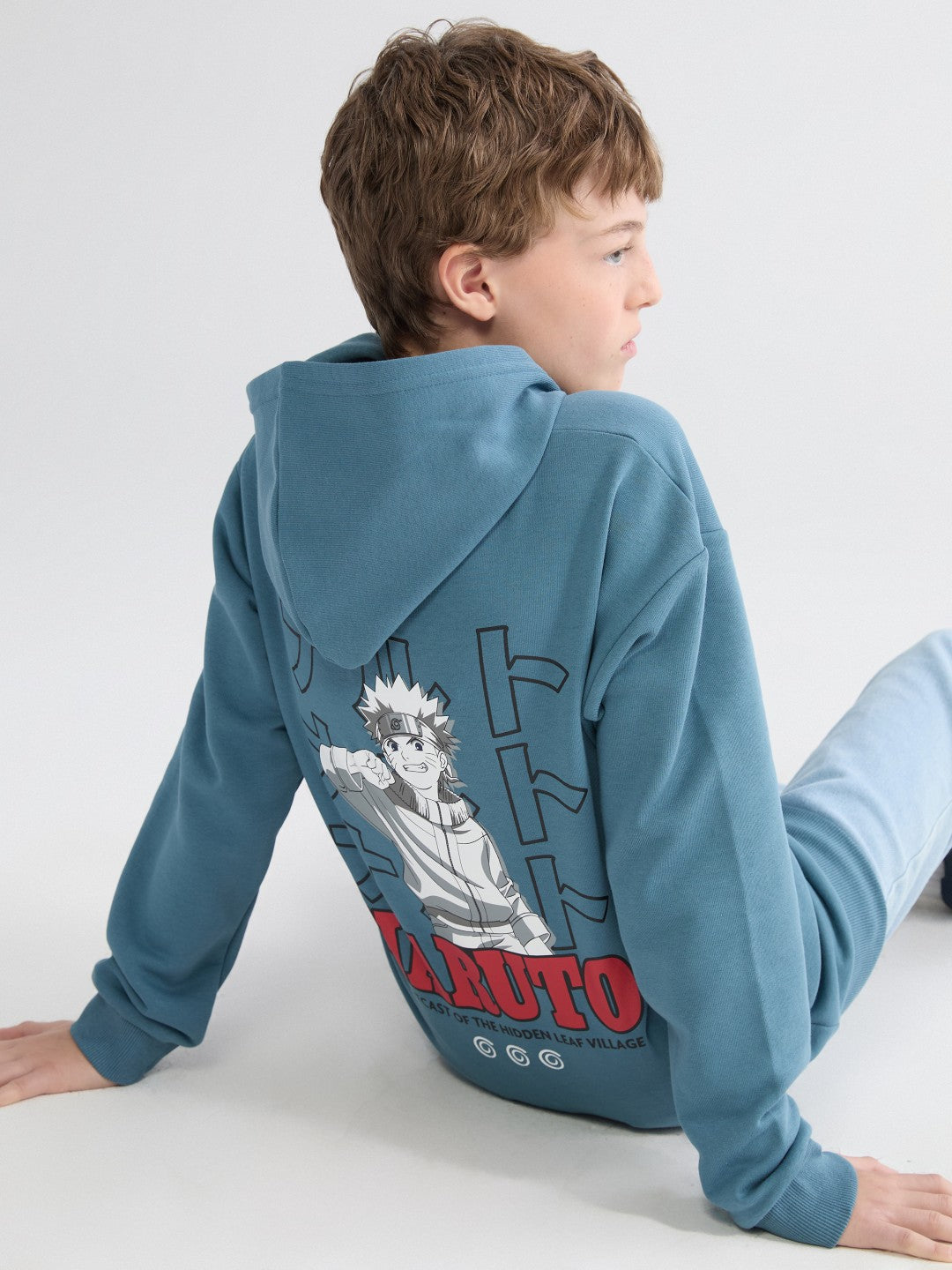 LCW Kids Hooded Naruto Printed Boys Sweatshirt