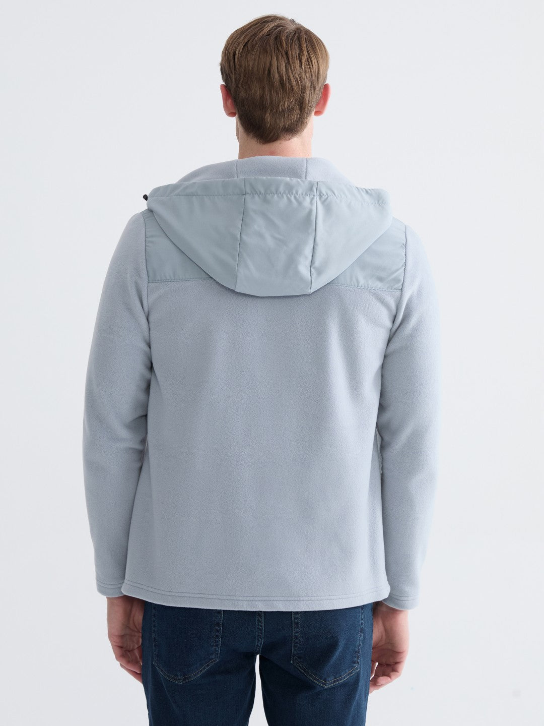 LCW Classic Hooded Fleece Men Zip-Up Sweatshirt