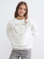 LCW Kids Crew Neck GirlS Thick Sweatshirt