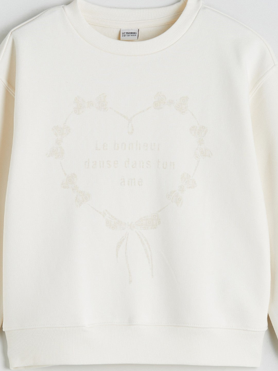 LCW Kids Crew Neck GirlS Thick Sweatshirt