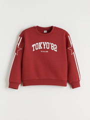 LCW Kids Crew Neck Tokyo Printed Girls Sweatshirt