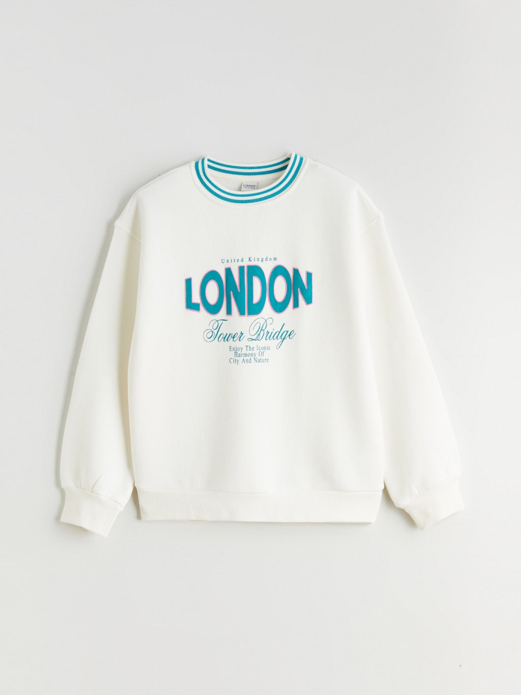 LCW Kids London Printed Girls Thick Sweatshirt