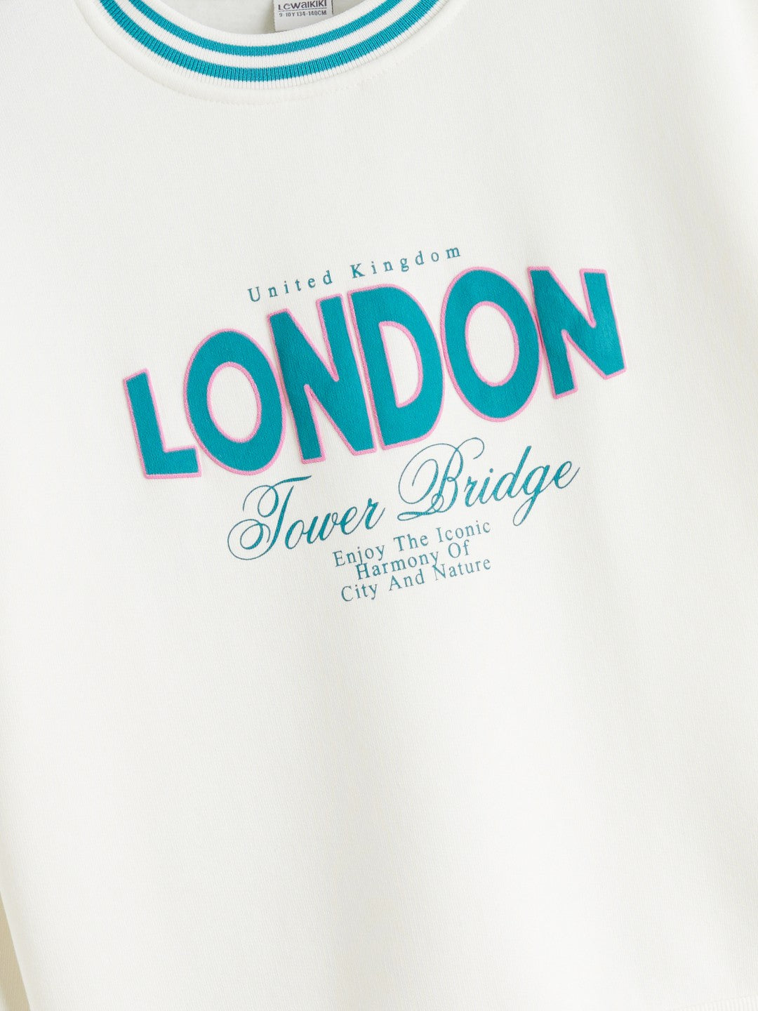 LCW Kids London Printed Girls Thick Sweatshirt