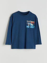 LCW Kids Crew Neck Long Sleeve Printed Boys T-Shirt