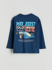 LCW Kids Crew Neck Long Sleeve Printed Boys T-Shirt