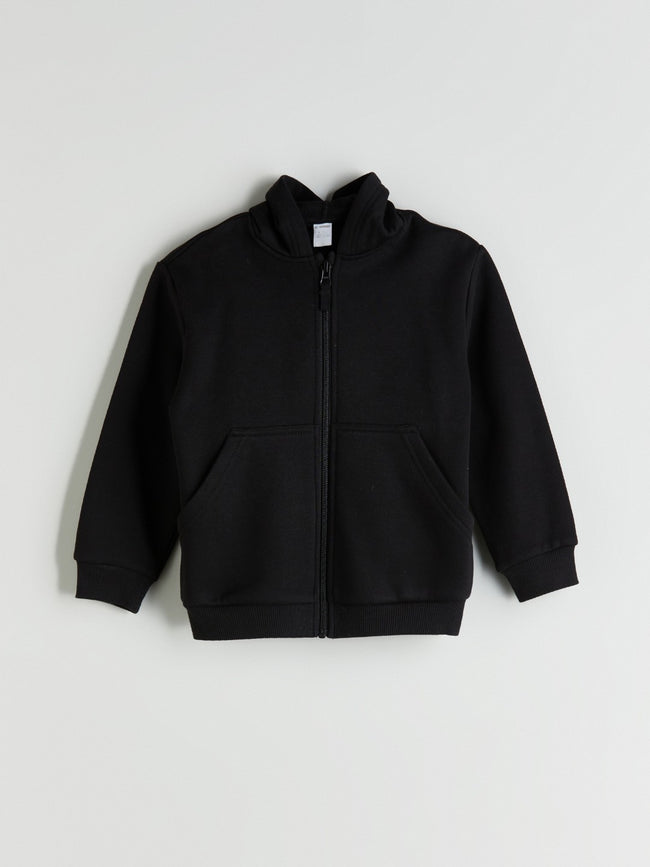 LCW Kids Hooded Boys Thick Zip-Up Sweatshirt Hover Image