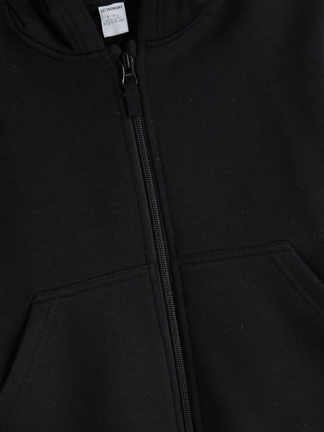 LCW Kids Hooded Boys Thick Zip-Up Sweatshirt Main Image