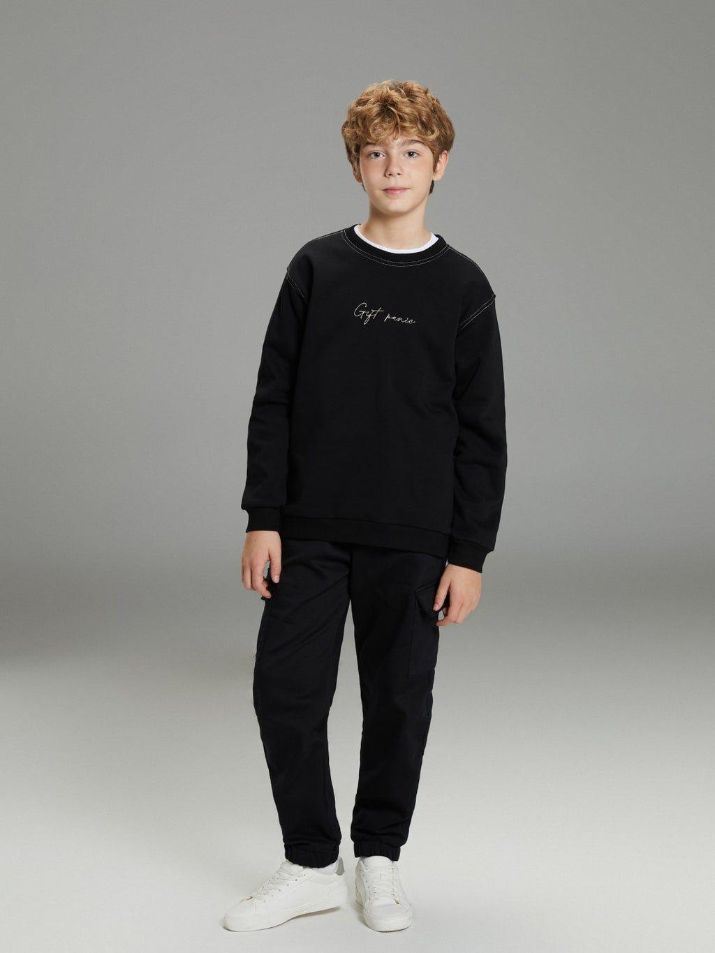 LCW Kids Printed Boys Thick Sweatshirt