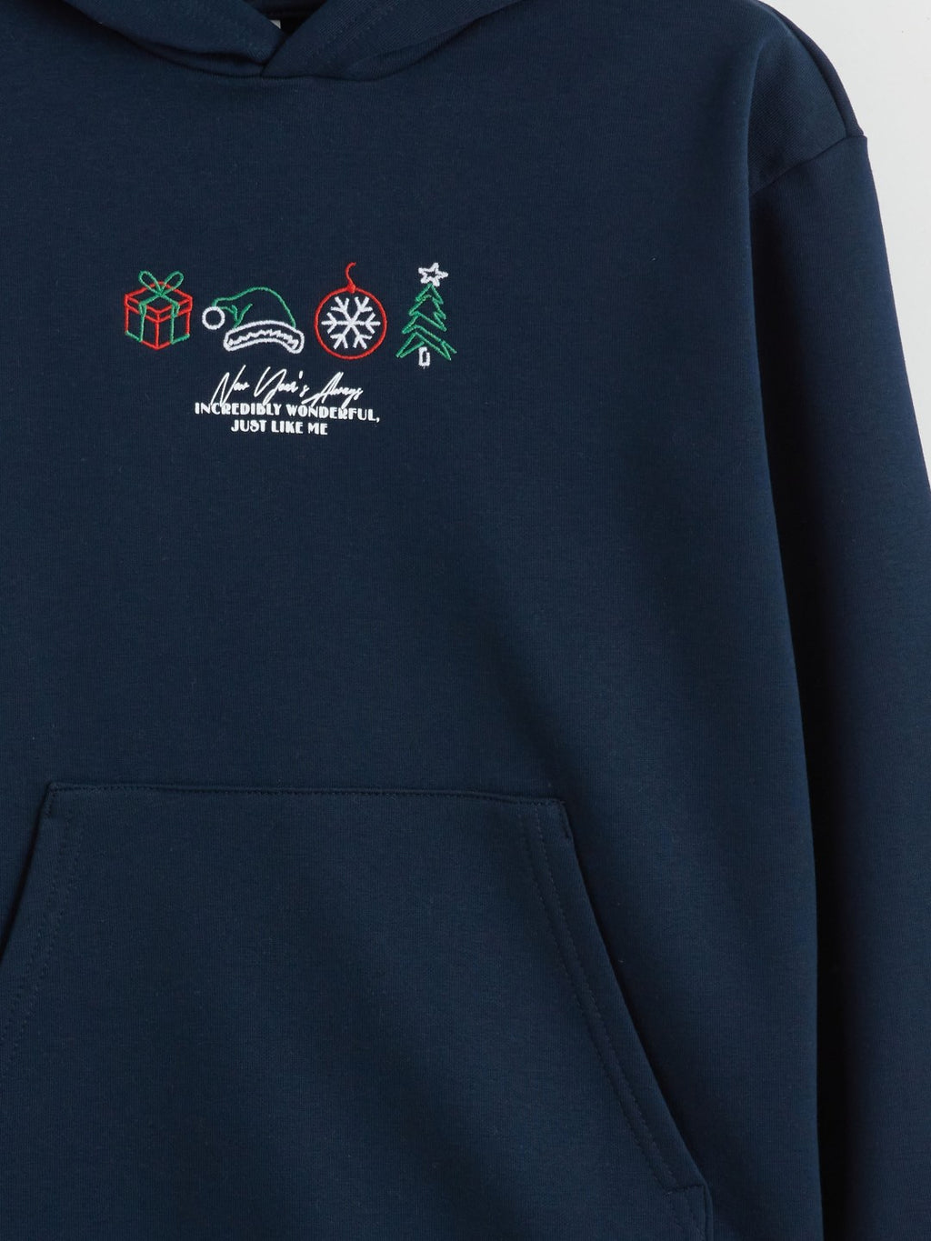 LCW Kids Hooded New Year Themed Boys Sweatshirt