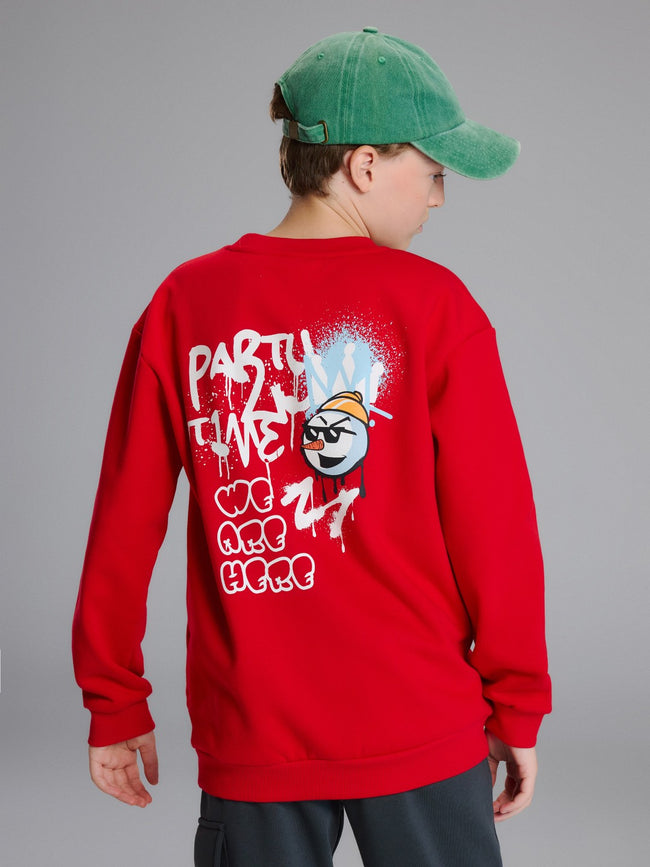 LCW Kids New Year Themed Boys Thick Sweatshirt Hover Image