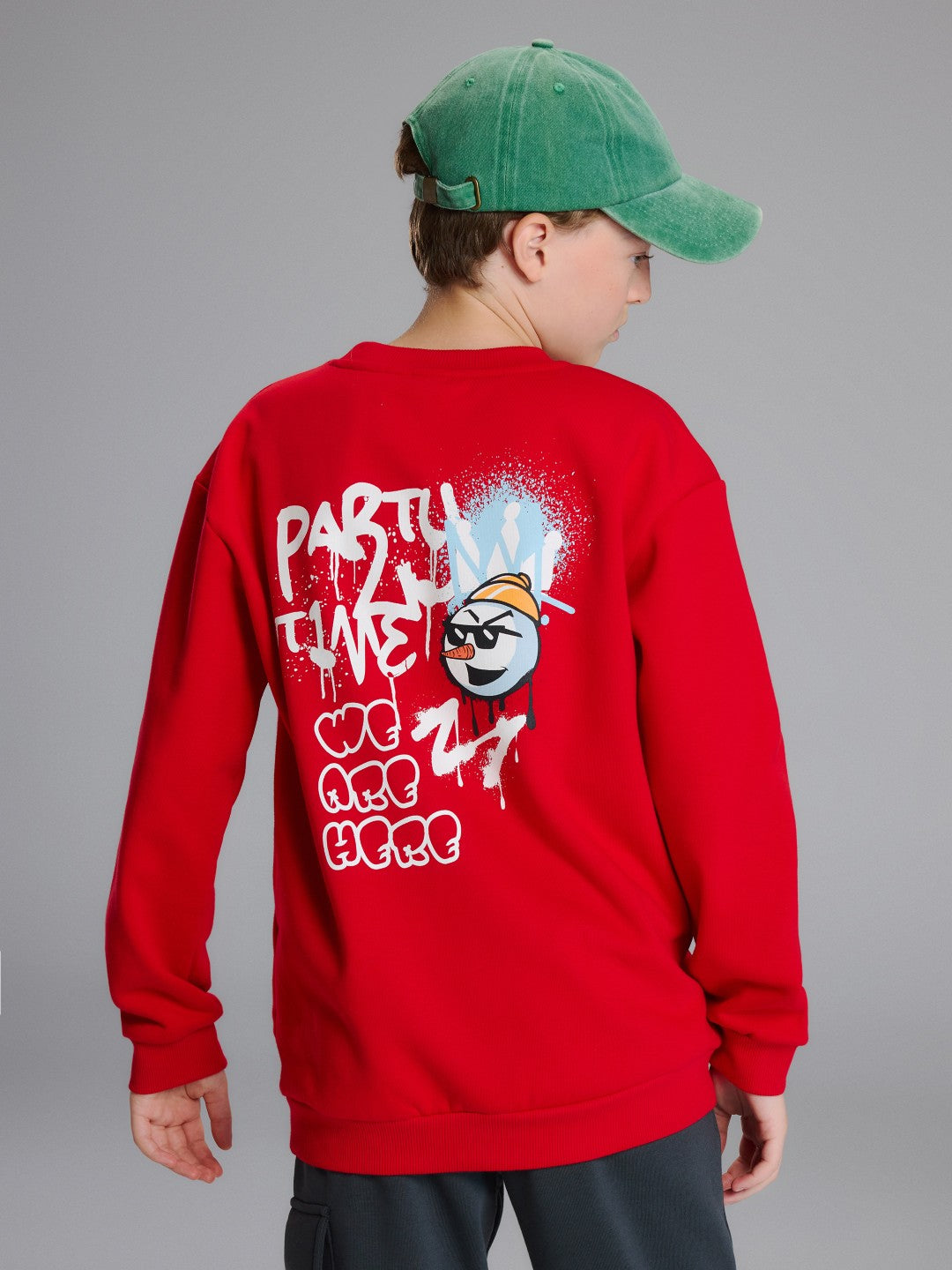 LCW Kids New Year Themed Boys Thick Sweatshirt