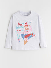 LCW Kids Crew Neck Girls Pyjama Set